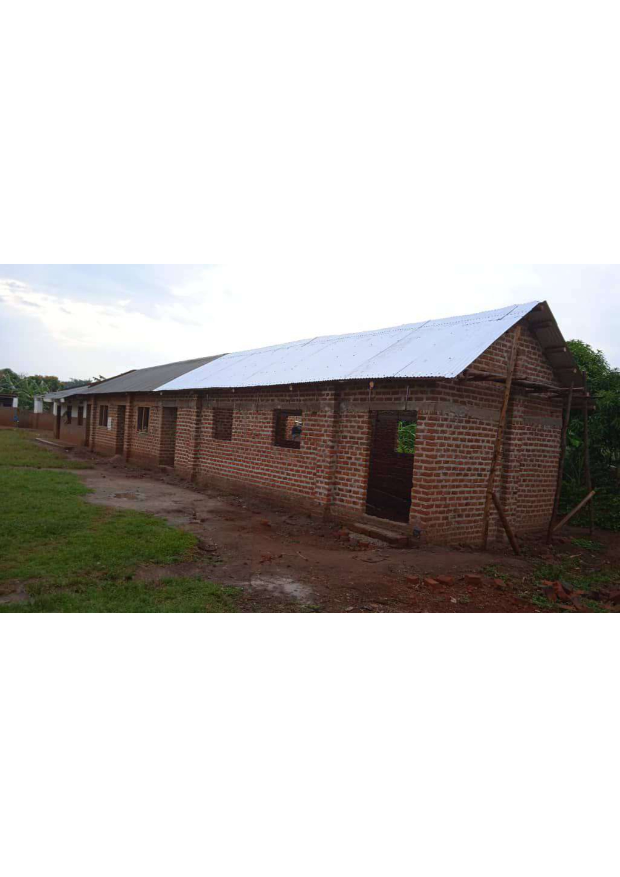 Classrooms with new iron sheet roofing